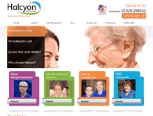 Tablet Screenshot of halcyonhomecare.co.uk